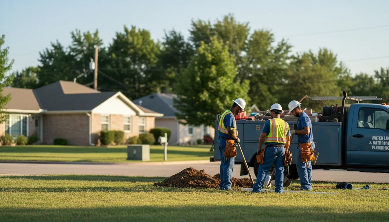Residential water line and bathroom plumbing service in Arcadia, MO